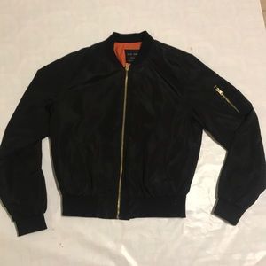 Black bomber jacket